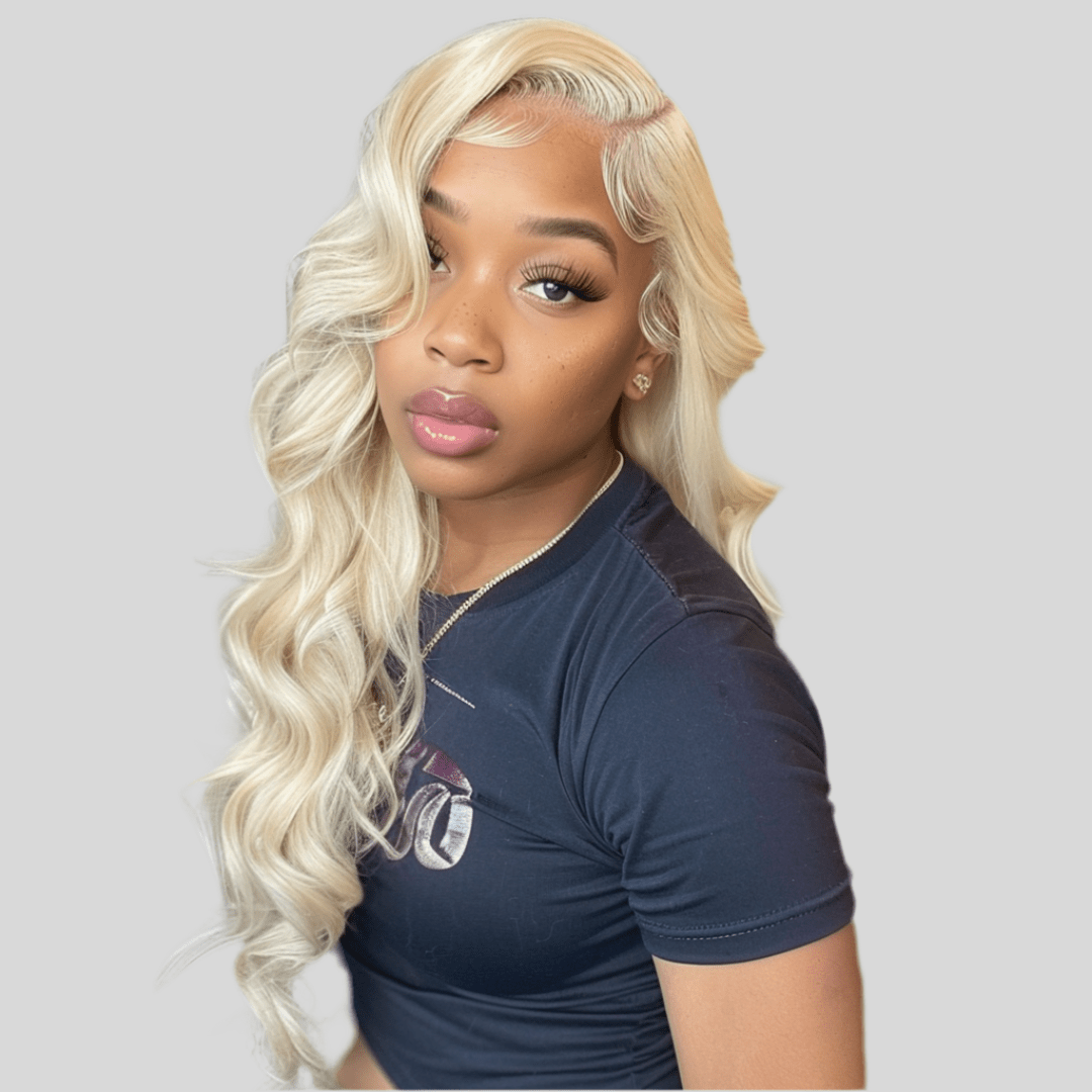 2x6 Blonde Hair Body Wave Closure - Bombshells